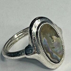 ABALONE RING Vintage Avon Abalone Shell Ring